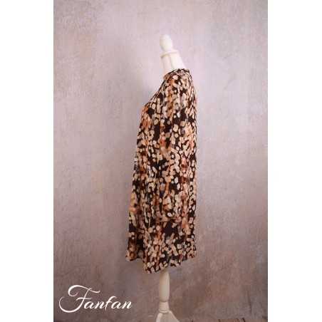 Ivko Kleid mit Pünktchenmuster 222744 Almond