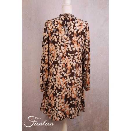Ivko Dress polka dot pattern 222744 Almond