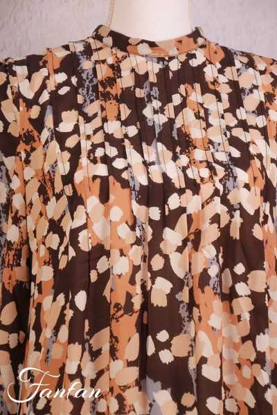 Ivko Kleid mit Pünktchenmuster 222744 Almond