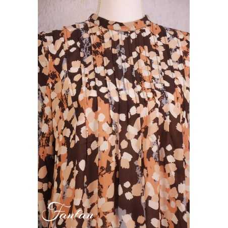 Ivko Kleid mit Pünktchenmuster 222744 Almond