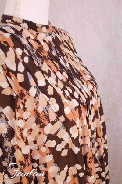 Ivko Kleid mit Pünktchenmuster 222744 Almond