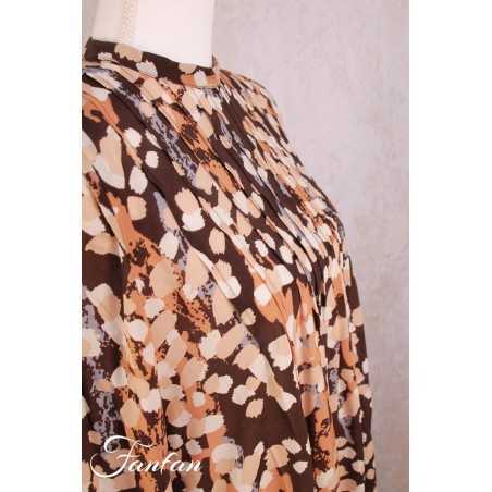Ivko Kleid mit Pünktchenmuster 222744 Almond