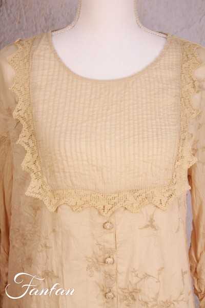 Ewa I Walla Blouse 44872 Embroidered Ivory