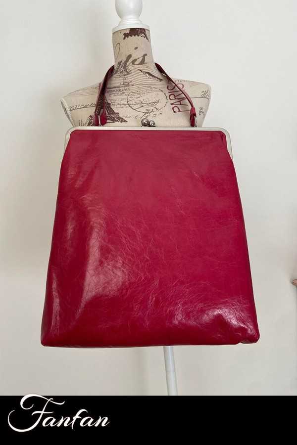 Volker Lang Sac à main Virginia Vintage Red