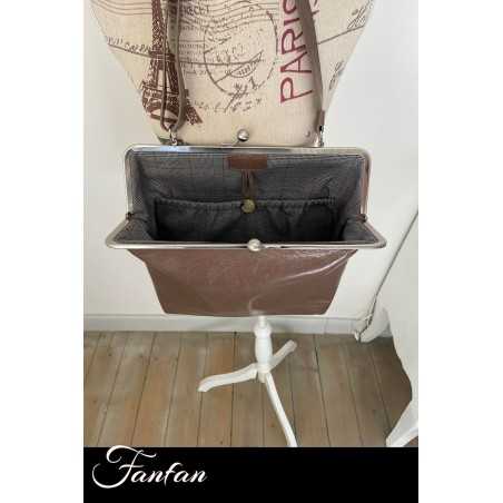 Volker Lang Sac à main Virginia Vintage Taupe