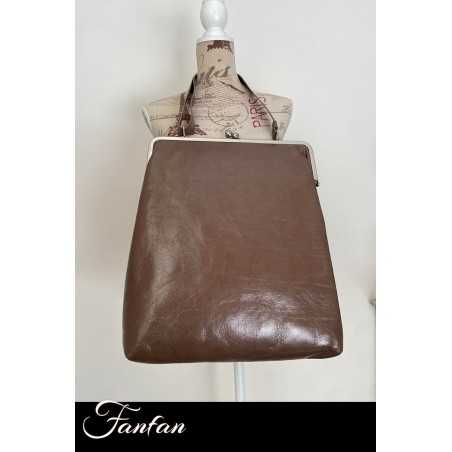 Volker Lang Sac à main Virginia Vintage Taupe