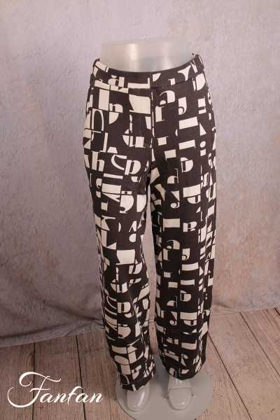 Grizas Pants anthracite stylized white alphabet 3492/2-151P104