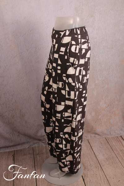 Grizas Pantalon anthracite alphabet blanc stylisé 3492/2-151P104