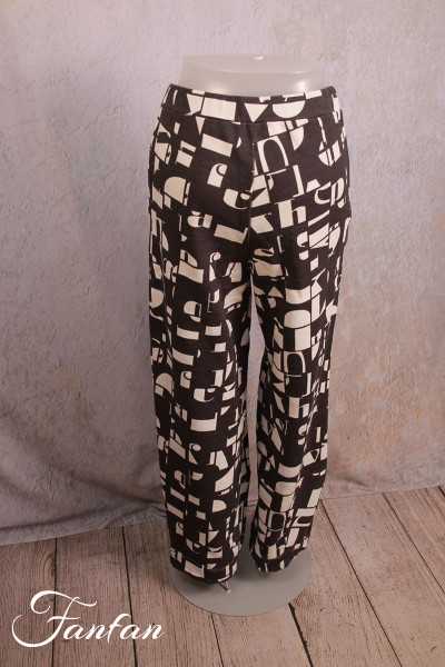 Grizas Pants anthracite stylized white alphabet 3492/2-151P104
