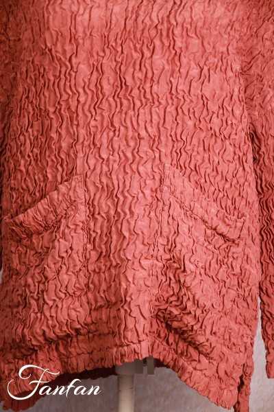 Grizas Rust crumpled silk tunic 52439-S40