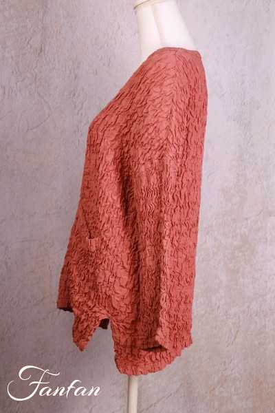 Grizas Rust crumpled silk tunic 52439-S40