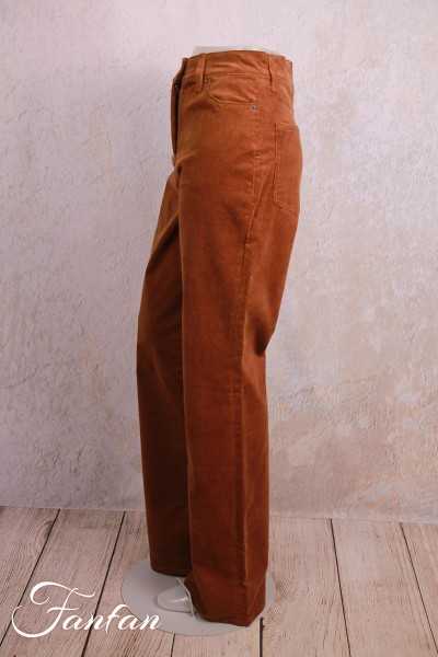 Ivko Hose mit hoher Taille aus Cord 222474 Tabac