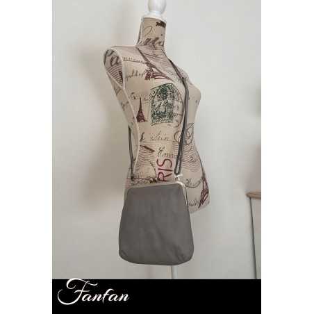 Volker Lang Sac à main IDA à fermoir Clic Clac Nappa Cloud