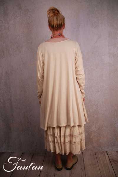 Privatsachen Veste longue en Tencel Komplettig Kreide