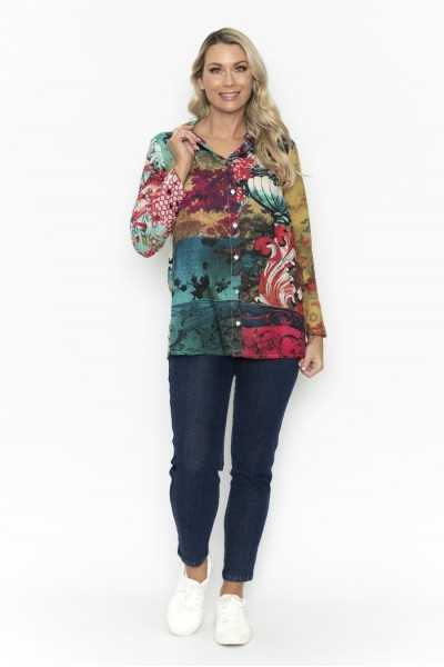 Orientique Naturally Tunique Digital crew 71404 MIX 4