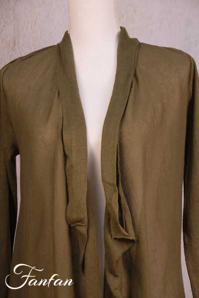 Orientique Naturally Gilet Knit Wrap 12221 dark oak