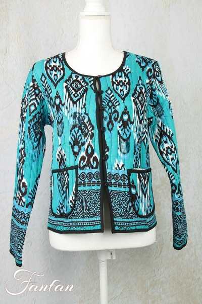 Orientique naturally Veste réversible 22828 Isfahani blue