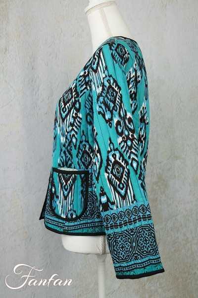 Orientique naturally Veste réversible 22828 Isfahani blue