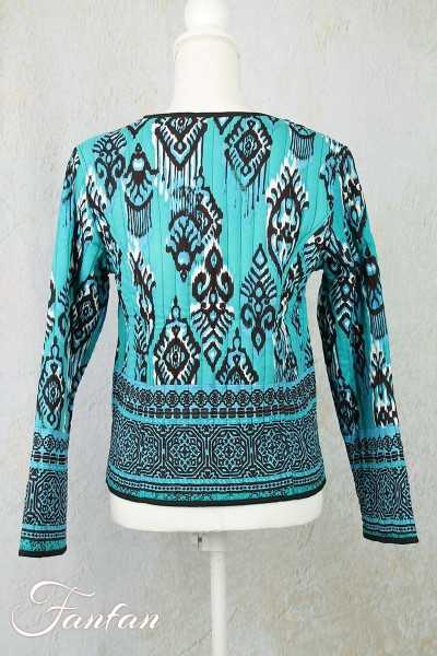 Orientique naturally Veste réversible 22828 Isfahani blue