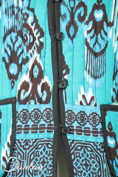 Orientique naturally Veste réversible 22828 Isfahani blue