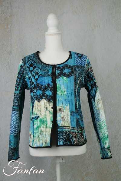 Orientique naturally Veste réversible 22828 Isfahani blue