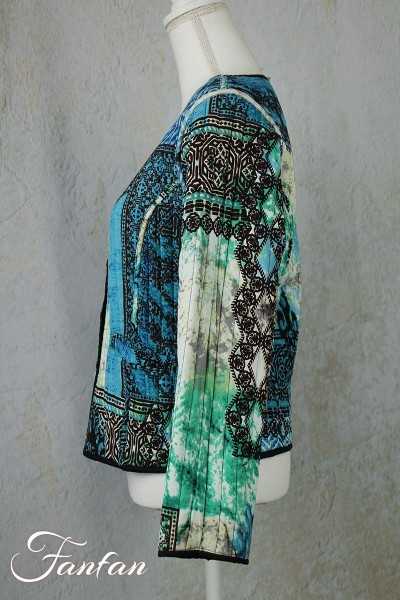 Orientique naturally Veste réversible 22828 Isfahani blue