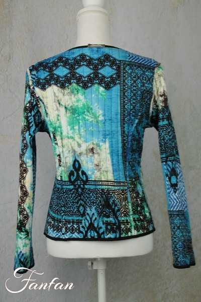 Orientique naturally Veste réversible 22828 Isfahani blue