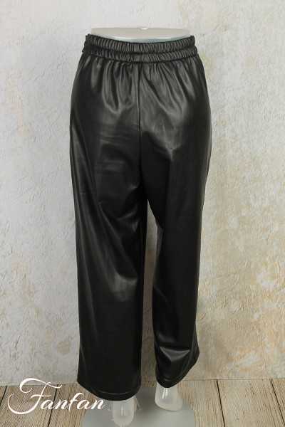 Alain Murati Pantalon noir 2822GD Simili cuir