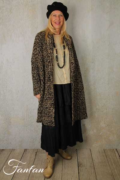 Alembika Veste noir et caramel AJ122