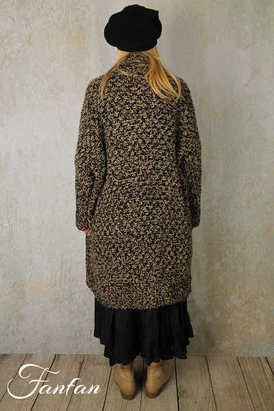 Alembika Veste noir et caramel AJ122