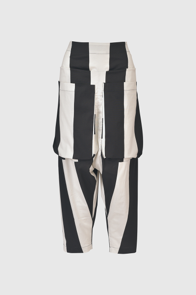 Urban by Alembika Pantalon UP330 Rayures Noir et Blanc