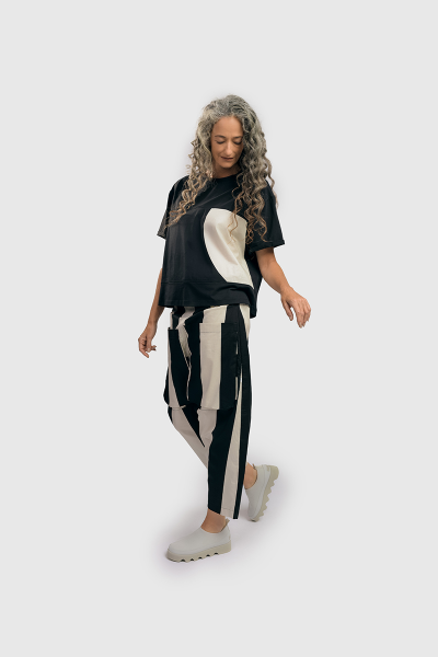 Urban by alembika Top UT307 Blanc et Noir