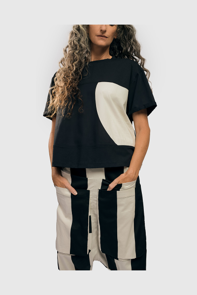 Urban by alembika Top UT307 Blanc et Noir