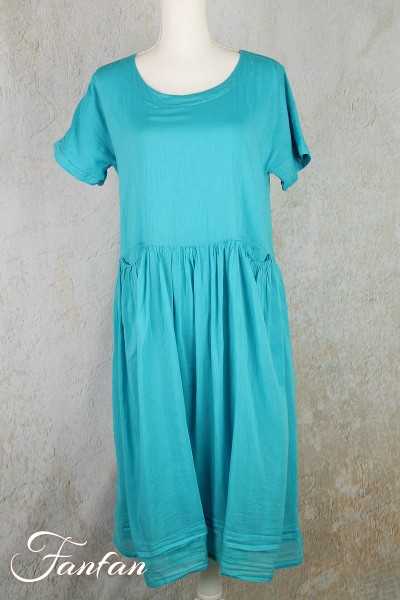 Grizas Robe coton et soie 91646-S302 turquoise