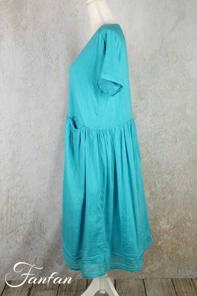 Grizas Robe coton et soie 91646-S302 turquoise