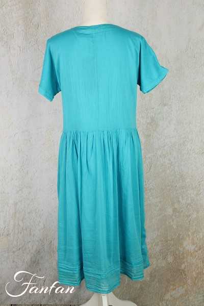 Grizas Robe coton et soie 91646-S302 turquoise
