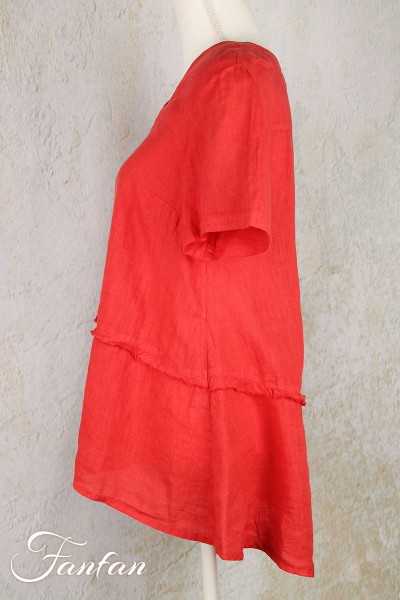 Grizas Blouse en lin 52453-L21 rouge