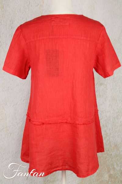 Grizas Blouse en lin 52453-L21 rouge
