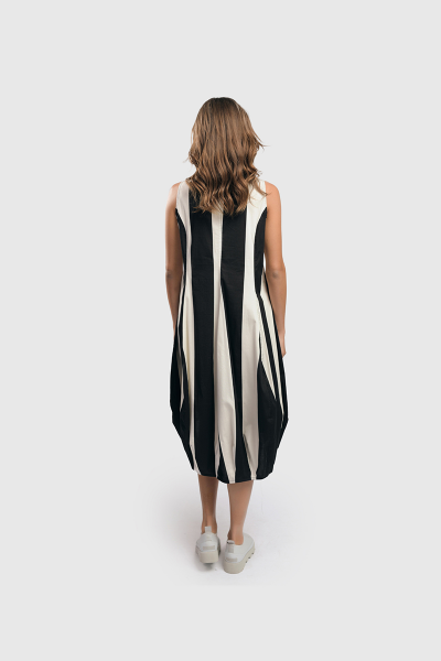 Urban by Alembika Robe UD352 Stripes Noir et Blanc