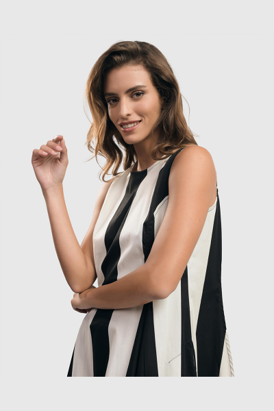 Urban by Alembika Robe UD352 Stripes Noir et Blanc