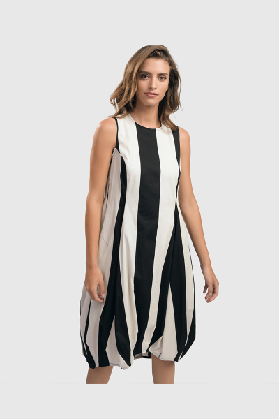 Urban by Alembika Robe UD352 Stripes Noir et Blanc