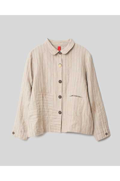 Ewa I Walla Adolfina jacket 66734 Pin stripe linen