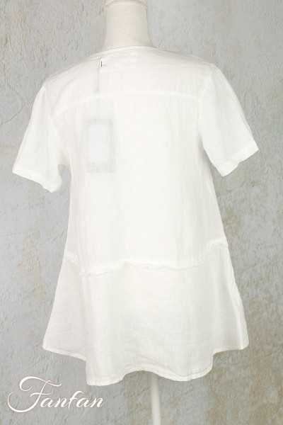 Grizas Blouse en lin 52453-L21 blanc