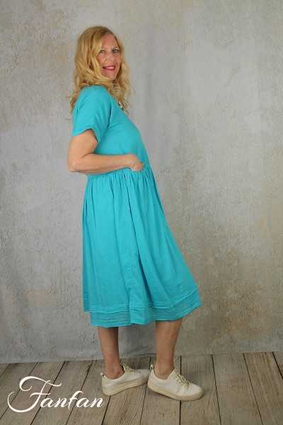 Grizas Robe coton et soie 91646-S302 turquoise