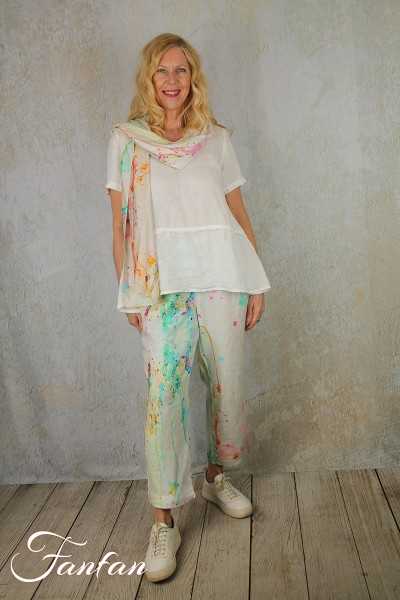 Grizas Blouse en lin 52453-L21 blanc