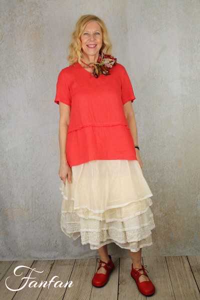 Grizas Blouse en lin 52453-L21 rouge