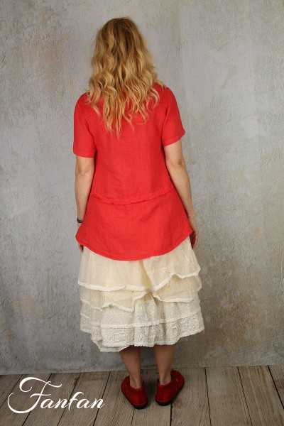 Grizas Blouse en lin 52453-L21 rouge