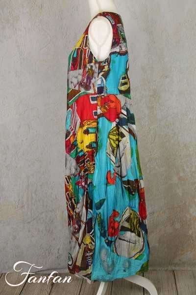 Orientique Naturally Robe Burano en coton organique 2158 Print
