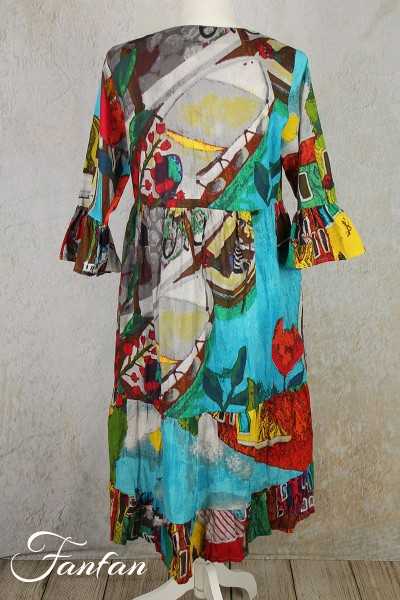 Orientique Naturally Robe Burano en coton organique 2160 Print