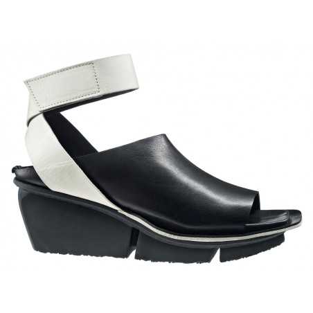 Trippen Sansale à talon bicolore Dual black and white